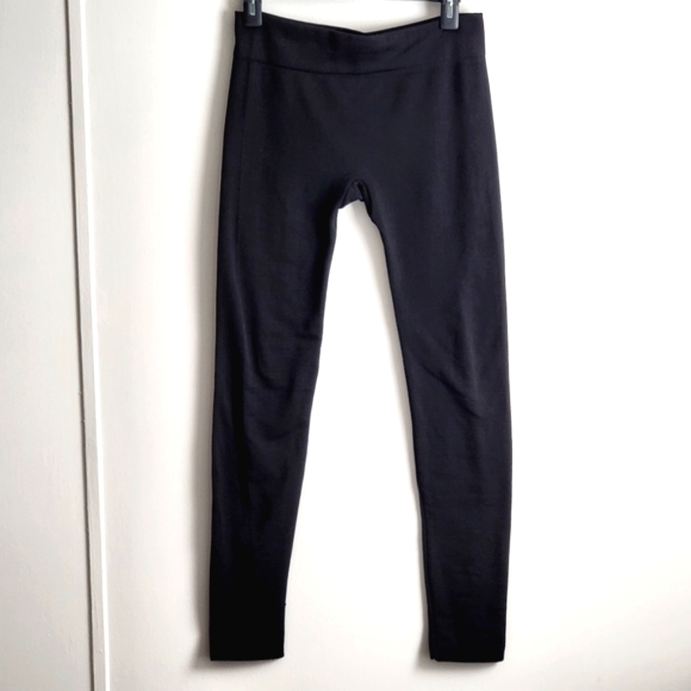 Poof! Black Lined Leggings Women Juniors  Size S/M
